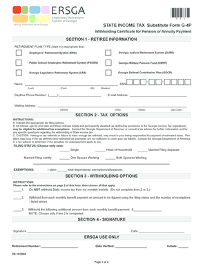 Georgia State Income Tax Withholding Certificate