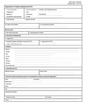 Application for Federal Assistance SF-424