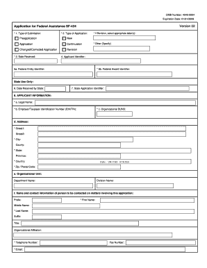 Application for Federal Assistance SF-424