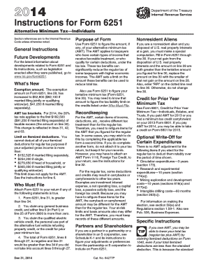 Form 6251 Instructions