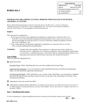 Form MA-I Municipal Advisor Registration