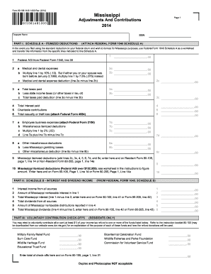 Mississippi Form 80-108 Schedule A