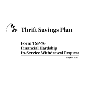 TSP-76 Financial Hardship In-Service Withdrawal Request