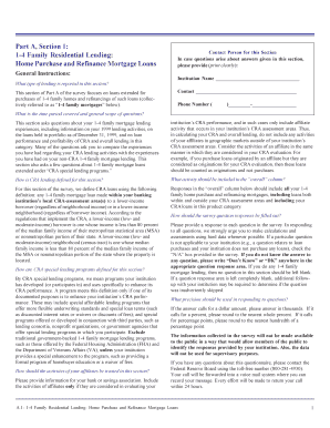 1-4 Family Residential Lending Survey