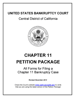 Chapter 11 Bankruptcy Petition Package