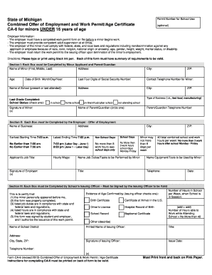 Michigan Work Permit for Minors Under 16