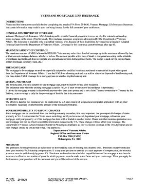 Veterans Mortgage Life Insurance Statement