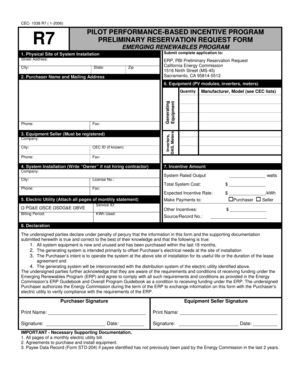 California Energy Commission Pilot Performance-Based Incentive Program Form
