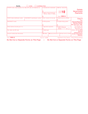 IRS Form 1099-G 2010