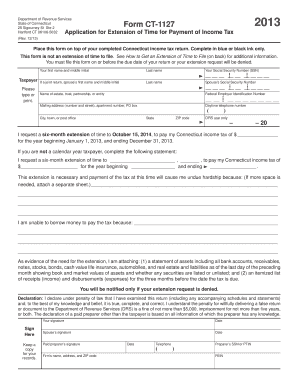 Connecticut Form CT-1127 2013