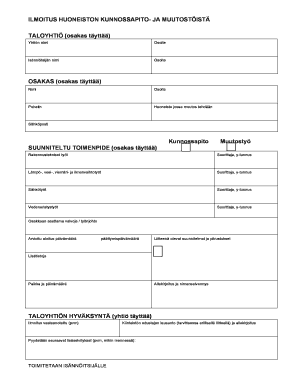 Apartment Maintenance and Renovation Notice