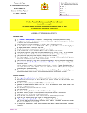 Dossier d’immatriculation consulaire