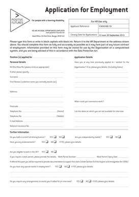 Employment Application Form