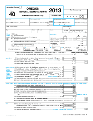 Oregon Individual Income Tax Return