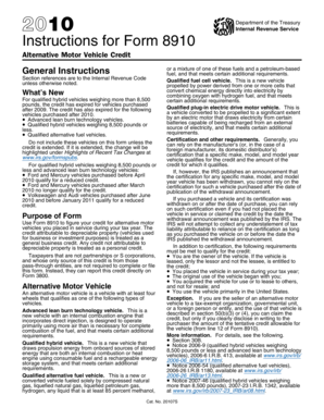 Form 8910 Instructions