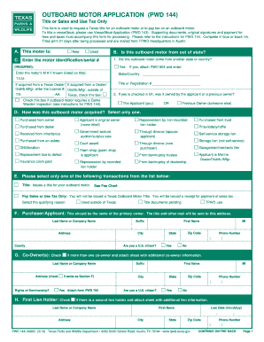 Texas Outboard Motor Application