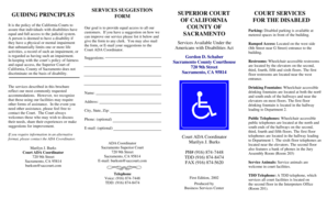 California Court Services Suggestion Form