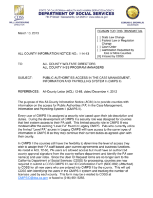 California CMIPS II User ID Confirmation Form