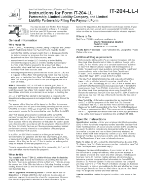 New York State Partnership Filing Fee Payment Form