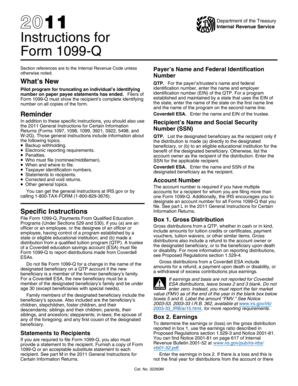 Instructions for Form 1099-Q (2011)