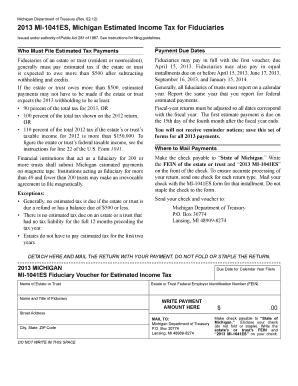 Michigan Estimated Income Tax for Fiduciaries