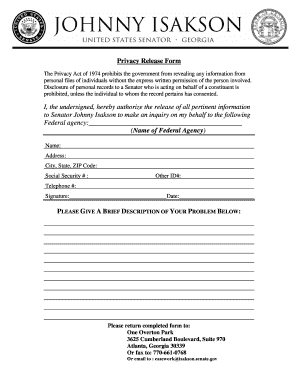 Privacy Release Form