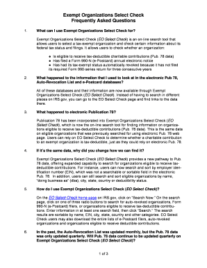 Exempt Organizations Select Check