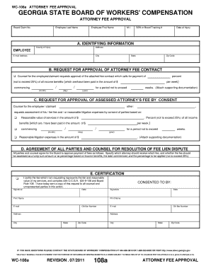Georgia Attorney Fee Approval Form