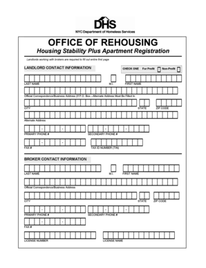 Housing Stability Plus Apartment Registration