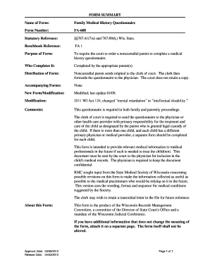 Family Medical History Questionnaire