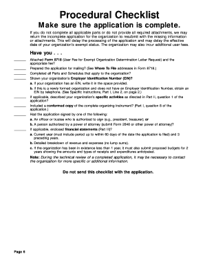 IRS Form 1024 Application for Exemption