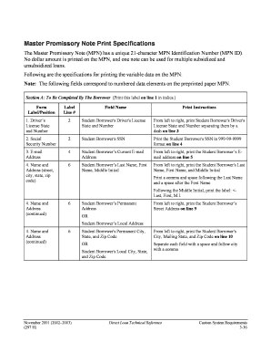 Master Promissory Note Template