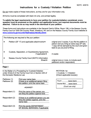 Nassau County Custody Visitation Petition