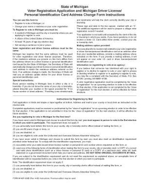 Michigan Voter Registration Application