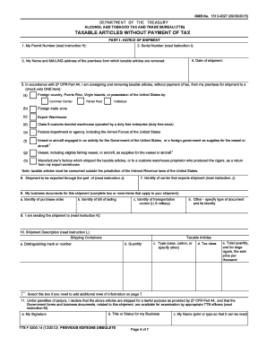 TTB Form 5200.14