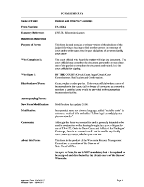 Decision and Order for Contempt