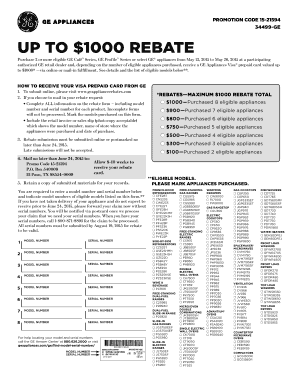 GE Appliances Rebate Form