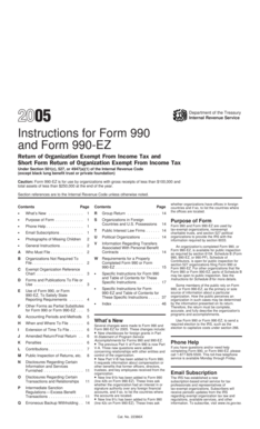 Instructions for Form 990 and Form 990-EZ