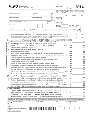Wisconsin Homestead Credit Form 2014