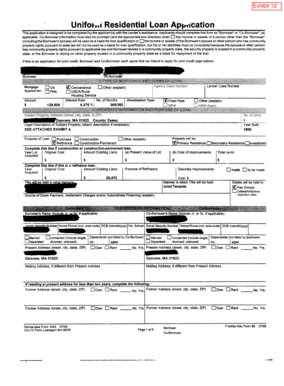Residential Loan Application