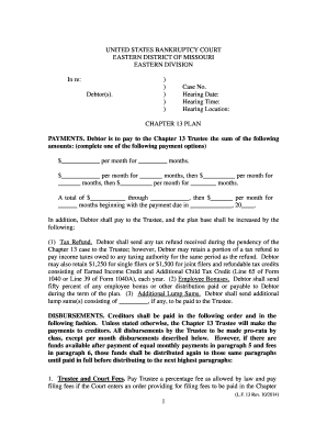 Chapter 13 Bankruptcy Plan