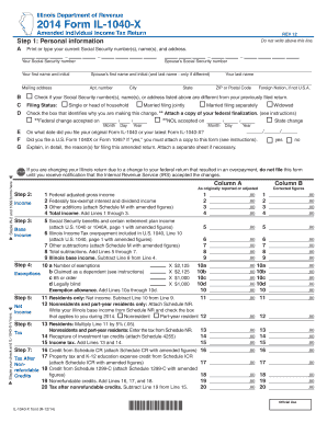 Illinois Amended Individual Income Tax Return