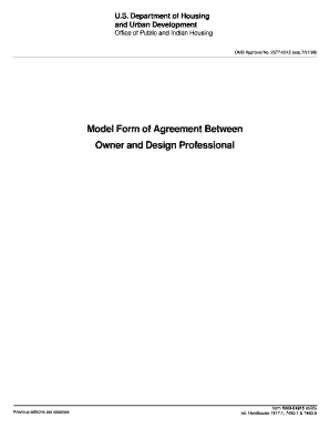 Model Form of Agreement Between Owner and Design Professional
