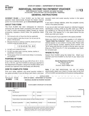 Hawaii Individual Income Tax Payment Voucher