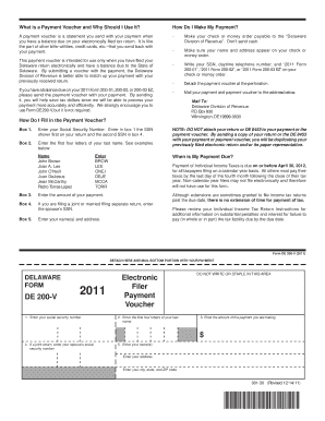 Delaware Tax Payment Voucher