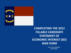 2012 Candidate Statement of Economic Interest