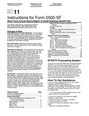 Form 5500-SF Instructions