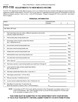 New Mexico PIT-110 Form