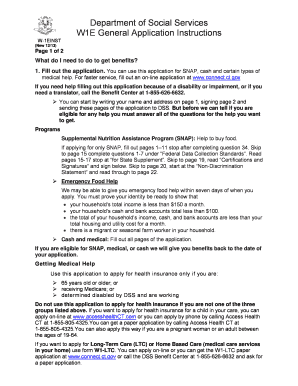 Connecticut W-1E General Application
