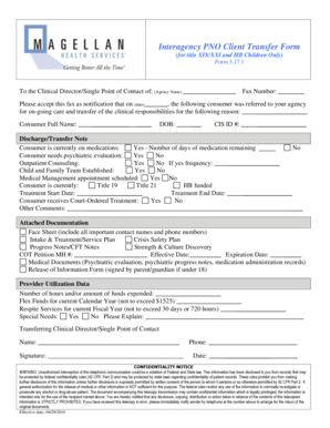 Interagency Client Transfer Form